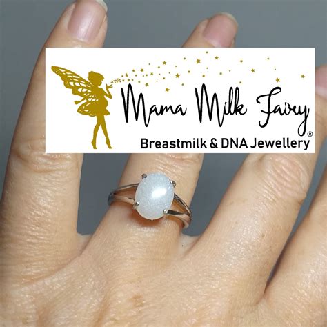 You can add a slim stacking ring or an engravable wide band ring. . Breast milk jewellery diy kit